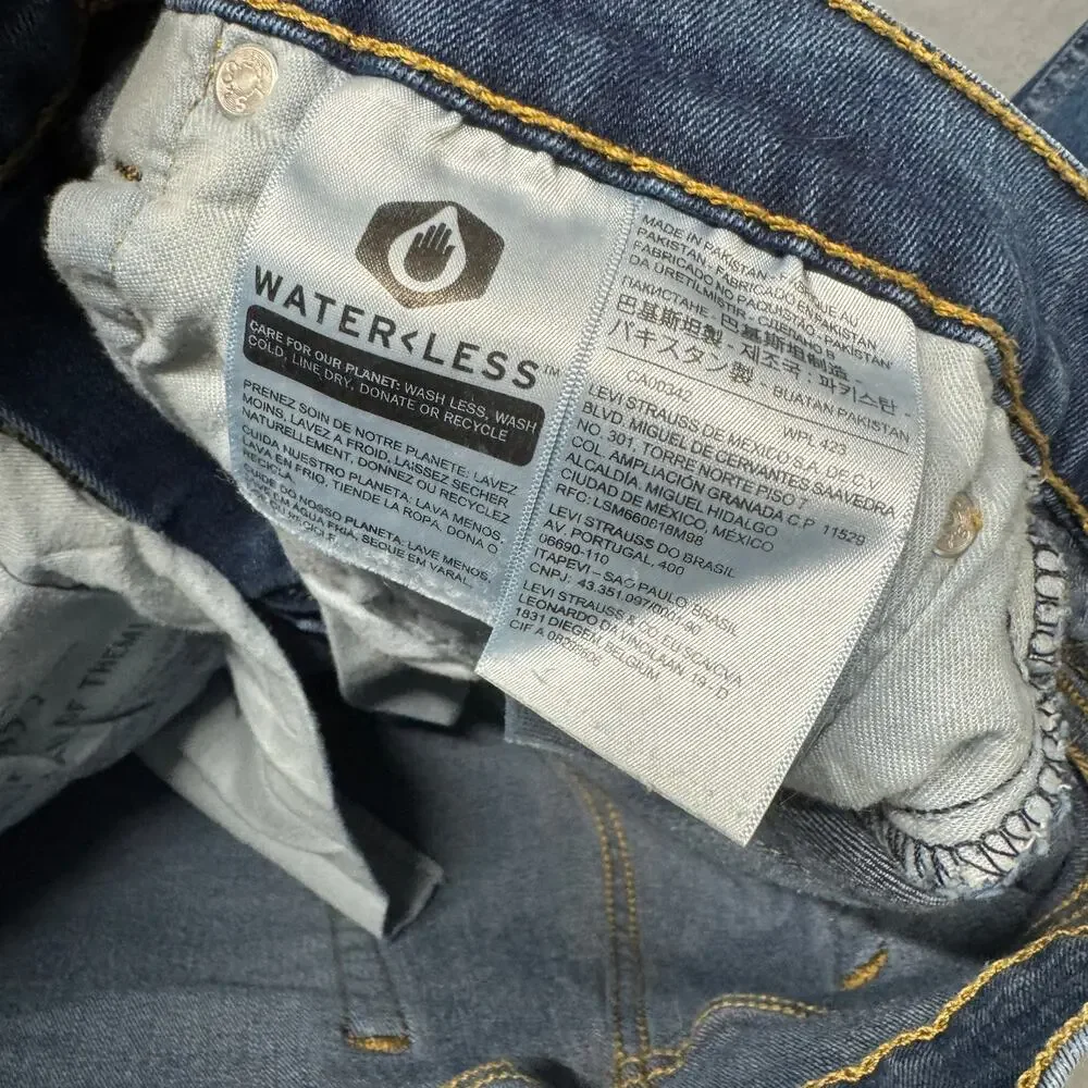 Levi's 502 Jeans Classic Taper Fit‎ Mens 30x32 (30x30 ACTUAL) Blue Denim Stretch